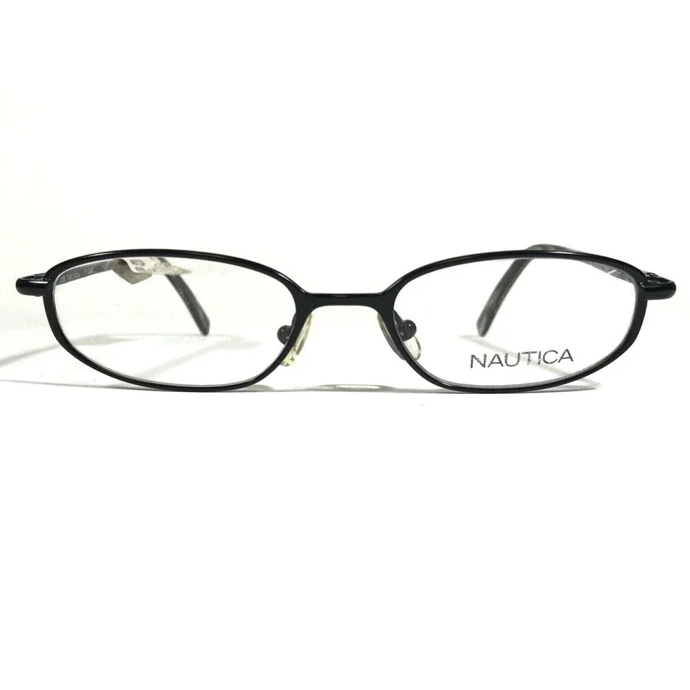 Nautica Eyeglasses Frames N7070 010 Black Rectangular Full Rim 47-17-135